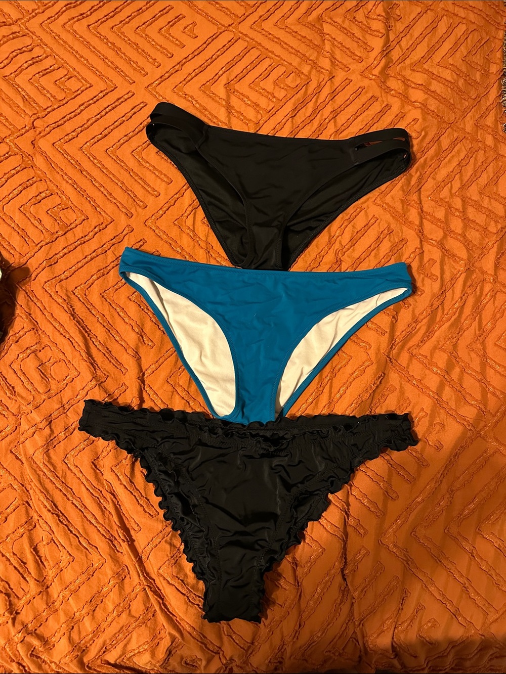 3-Pack Bikini Bottoms - Black & Teal